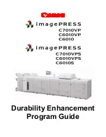 Предварительный просмотр 1 страницы Canon imagepress C7010VP Program Manual