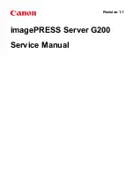 Canon imagePRESS Server G200 Service Manual preview