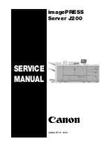 Canon imagePRESS Server J200 Service Manual предпросмотр