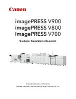 Предварительный просмотр 1 страницы Canon imagePRESS V900 Manual