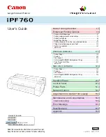 Preview for 1 page of Canon imagePROGRAF iPF760 User Manual