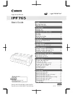 Canon imagePROGRAF iPF765 Basic Manual предпросмотр