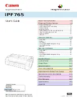 Предварительный просмотр 1 страницы Canon imagePROGRAF iPF765 User Manual