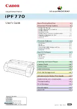 Предварительный просмотр 1 страницы Canon imagePROGRAF iPF770 User Manual