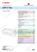 Preview for 1 page of Canon imagePROGRAF iPF771 User Manual