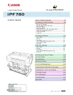 Предварительный просмотр 1 страницы Canon imagePROGRAF iPF780 User Manual