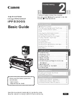 Preview for 1 page of Canon imagePROGRAF iPF8300S Basic Manual