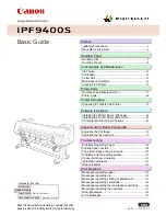 Canon imagePROGRAF iPF9400S Basic Manual preview