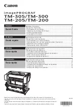 Canon imagePROGRAF TM-305 Quick Manual предпросмотр