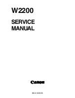 Canon imagePROGRAF W2200 Service Manual предпросмотр