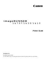 Canon IMAGERUNNER 1670F Printer Manual preview