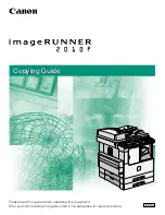 Canon IMAGERUNNER 2010F Copying Manual preview