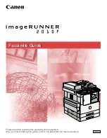 Canon IMAGERUNNER 2010F Facsimile Manual preview