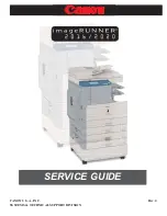 Canon imageRUNNER 2016 Series Service Manual предпросмотр