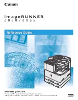 Preview for 1 page of Canon IMAGERUNNER 2016 Reference Manual