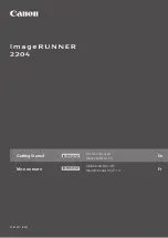 Canon imageRUNNER 2204 Getting Started предпросмотр