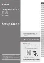 Canon imageRUNNER 2725i Setup Manual предпросмотр
