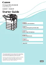 Preview for 1 page of Canon imageRUNNER ADVANCE 400iF Starter Manual