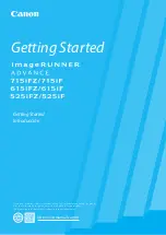 Preview for 1 page of Canon imageRUNNER ADVANCE 715 IF Getting Started