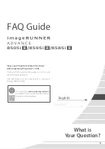 Preview for 3 page of Canon ImageRUNNER ADVANCE 8505i III Faq Manual