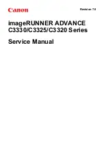 Предварительный просмотр 1 страницы Canon imageRUNNER ADVANCE C3330 Series Service Manual