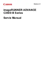 Предварительный просмотр 1 страницы Canon imageRUNNER ADVANCE C3500 III Series Service Manual