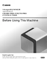 Canon imageRUNNER ADVANCE C7260 Before Using preview