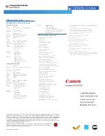 Preview for 4 page of Canon imageRUNNER ADVANCE C7260 Product Specifications