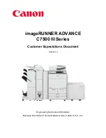 Предварительный просмотр 1 страницы Canon imageRUNNER ADVANCE C7500 III Series Customer Expectation Document