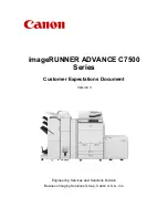 Canon imageRUNNER ADVANCE C7500 Series Customer Expectation Document preview