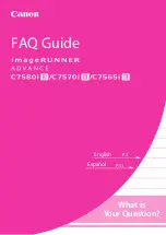 Preview for 1 page of Canon imageRUNNER ADVANCE C7565i III Faq Manual