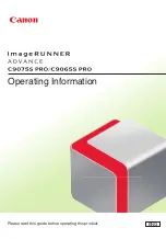 Canon imageRUNNER ADVANCE C9065S PRO Operating Information Manual preview