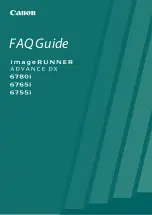 Canon imageRUNNER ADVANCE DX 6755i Faq Manual preview