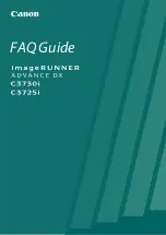 Canon imageRUNNER ADVANCE DX C3730i Faq Manual предпросмотр