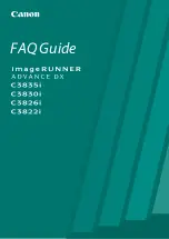 Canon imageRUNNER ADVANCE DX C3835i Faq Manual preview