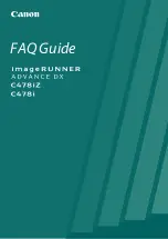 Предварительный просмотр 1 страницы Canon imageRUNNER ADVANCE DX C478i Faq Manual