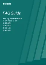 Preview for 1 page of Canon imageRUNNER ADVANCE DX C5735i Faq Manual