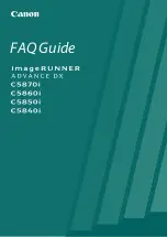 Canon imageRUNNER ADVANCE DX C5840i Faq Manual preview