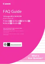 Предварительный просмотр 1 страницы Canon IMAGERUNNER ADVANCE SERIES Faq Manual