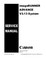 Canon imageRUNNER ADVANCE System V3.13 Service Manual preview