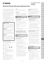 Предварительный просмотр 77 страницы Canon ImageRUNNER C1533iF Important Safety Instructions Manual