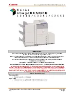 Предварительный просмотр 2 страницы Canon imageRUNNER C3480 Service Manual