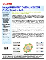 Предварительный просмотр 1 страницы Canon imageRUNNER C6870U Product Overview Manual