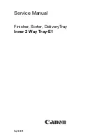Canon INNER 2-WAY TRAY-E1 Service Manual preview