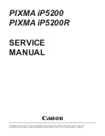 Canon iP5200R - PIXMA Color Inkjet Printer Service Manual предпросмотр