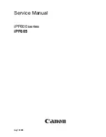 Canon iPF605 - imagePROGRAF Color Inkjet Printer Service Manual preview