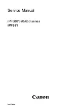 Preview for 1 page of Canon iPF671 Service Manual