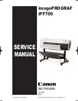 Canon iPF700 Service Manual предпросмотр