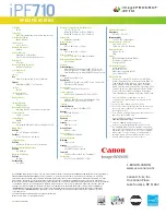 Preview for 4 page of Canon iPF710 - imagePROGRAF Color Inkjet Printer Specification Sheet