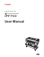 Canon iPF750 - imagePROGRAF Color Inkjet Printer User Manual preview